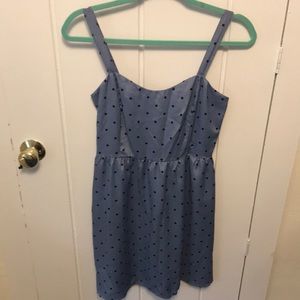 Blue polka dot dress